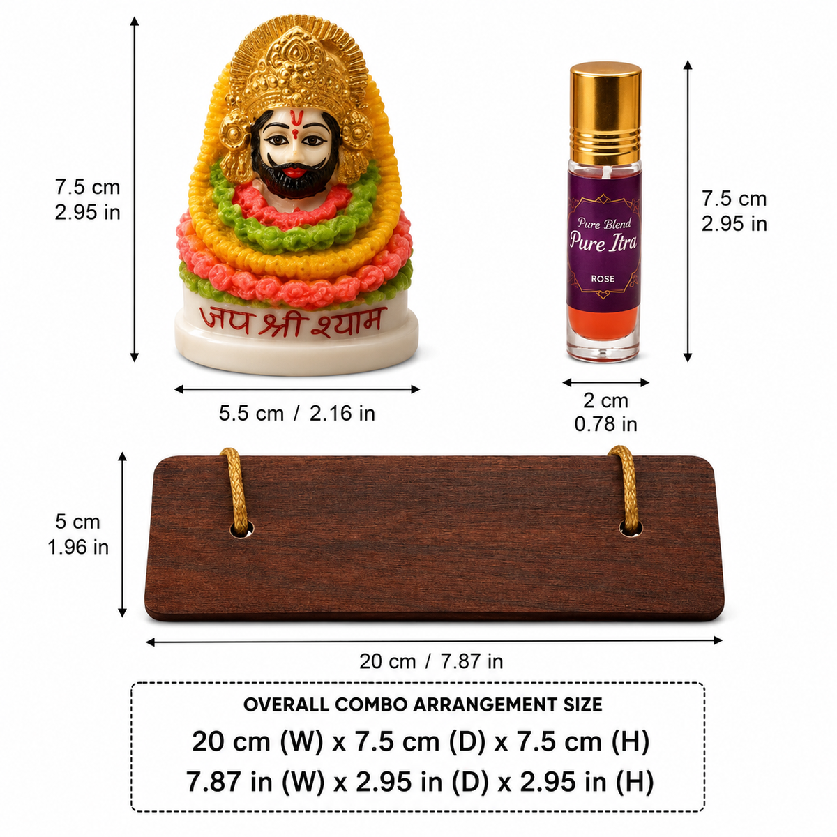 Khatu Shyam Kripa Combo (Murti+Chalisa+Itra)