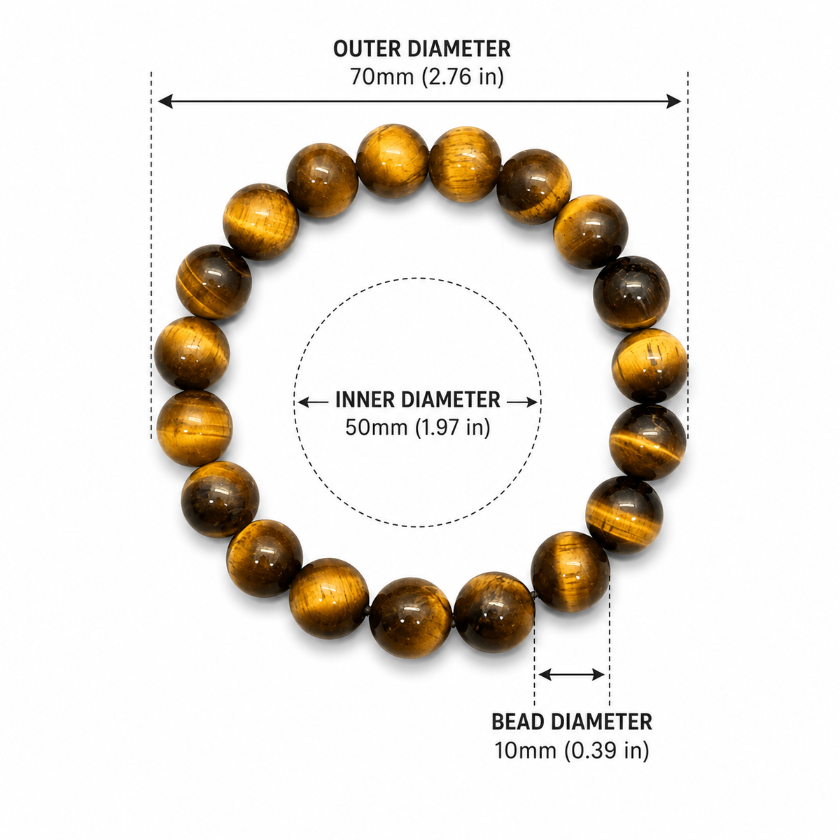 Courageous Tiger Eye Stone Bracelet