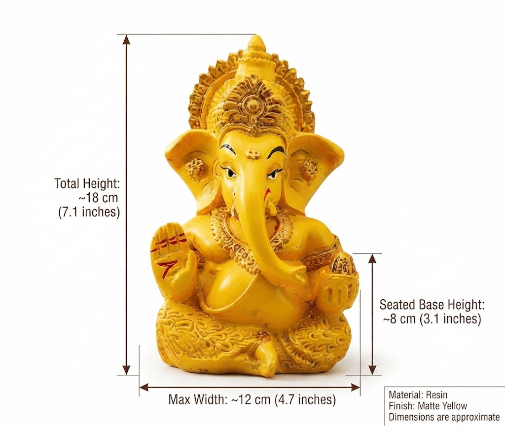 Vighnaharta Ganesh Idol – Golden