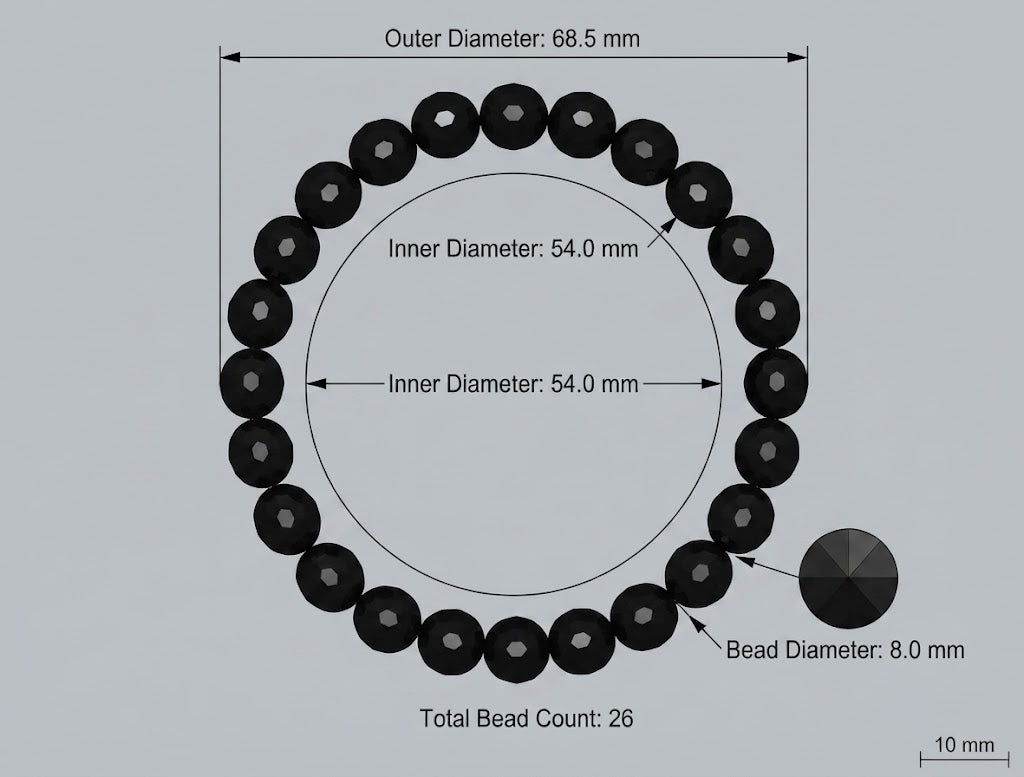 Evil Eye Black Tourmaline Bracelet