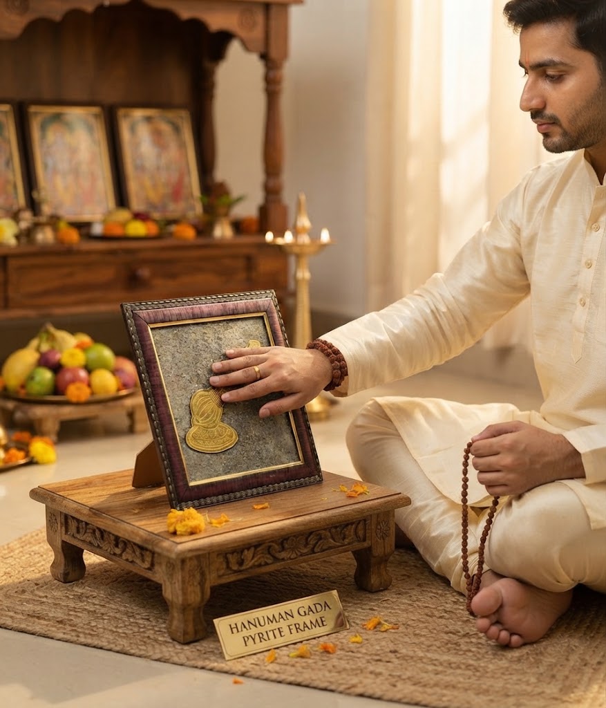 Hanuman Gada Pyrite Frame