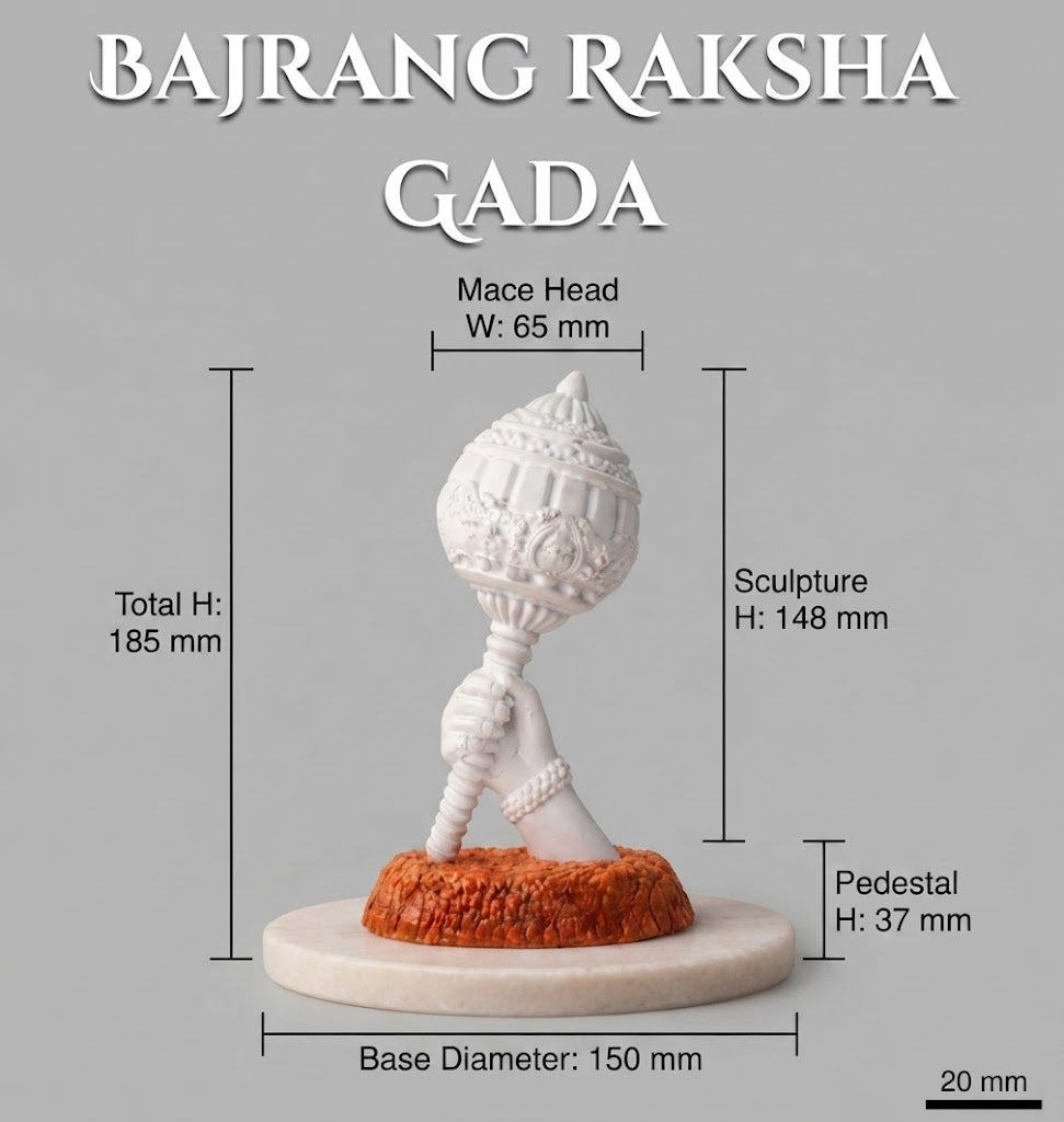 Bajrang Hanuman Gada – White