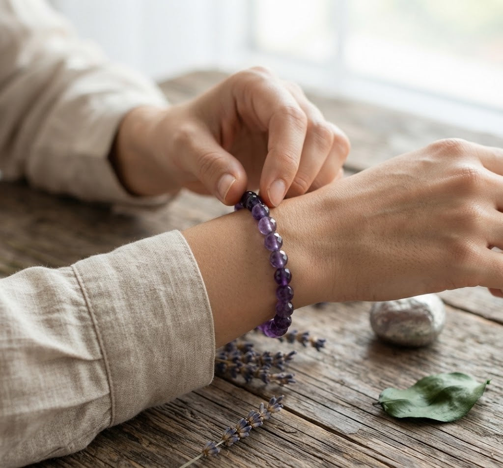 Healing Aura Amethyst Bracelet