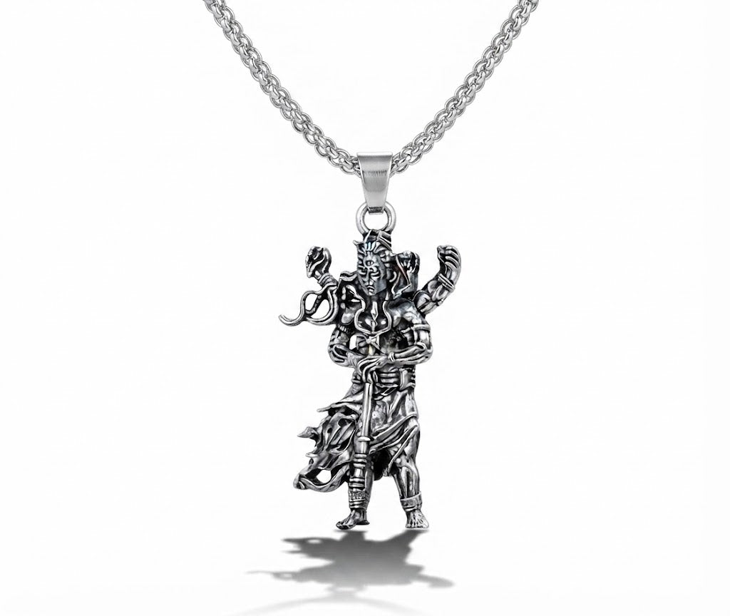 Lord Shiva Silver Pendant