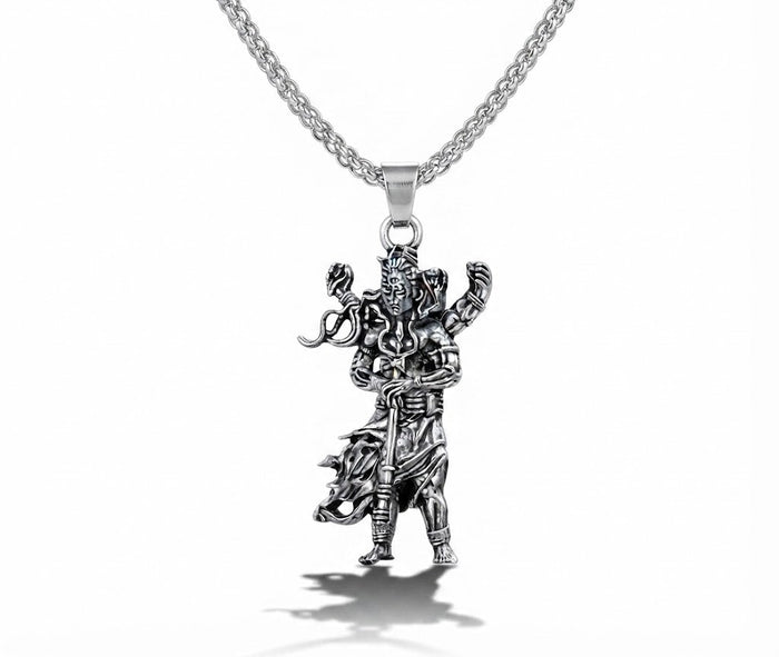 Lord Shiva Silver Pendant