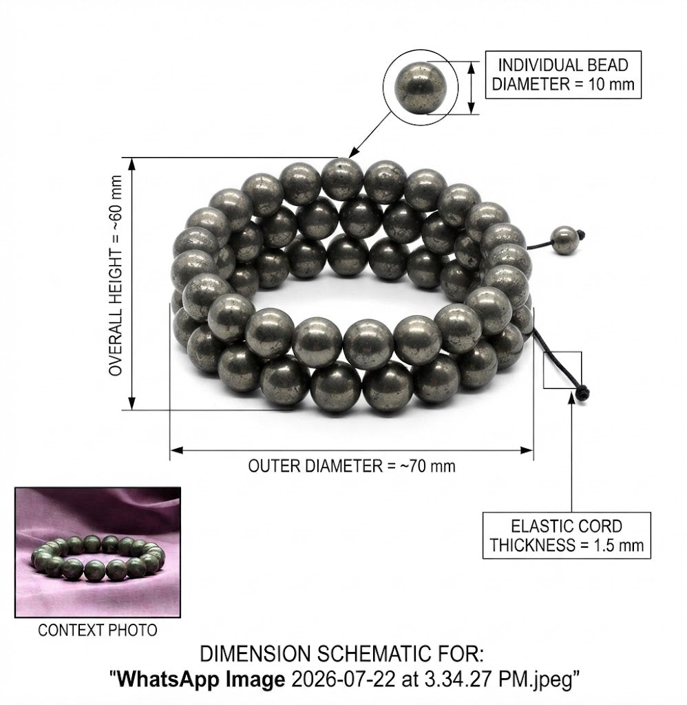 Siddh Money Magnet Raw Pyrite Bracelet