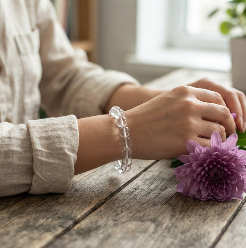 Natural Sphatik Crystal Bracelet
