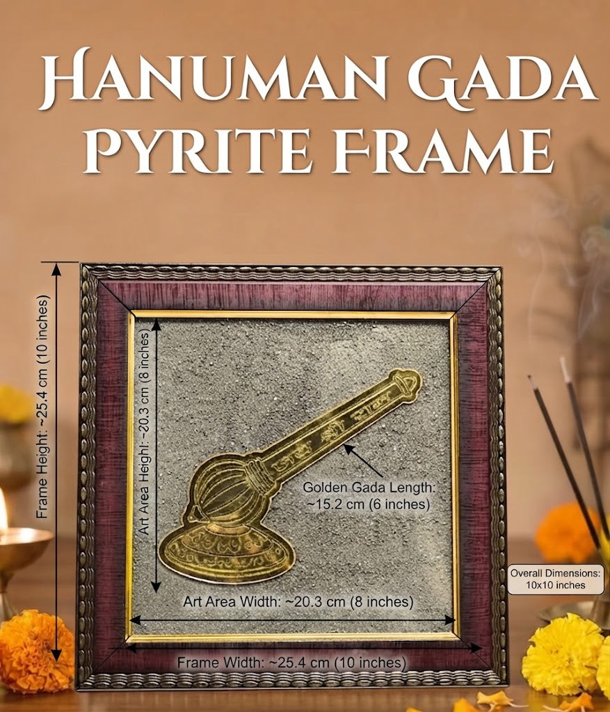 Hanuman Gada Pyrite Frame