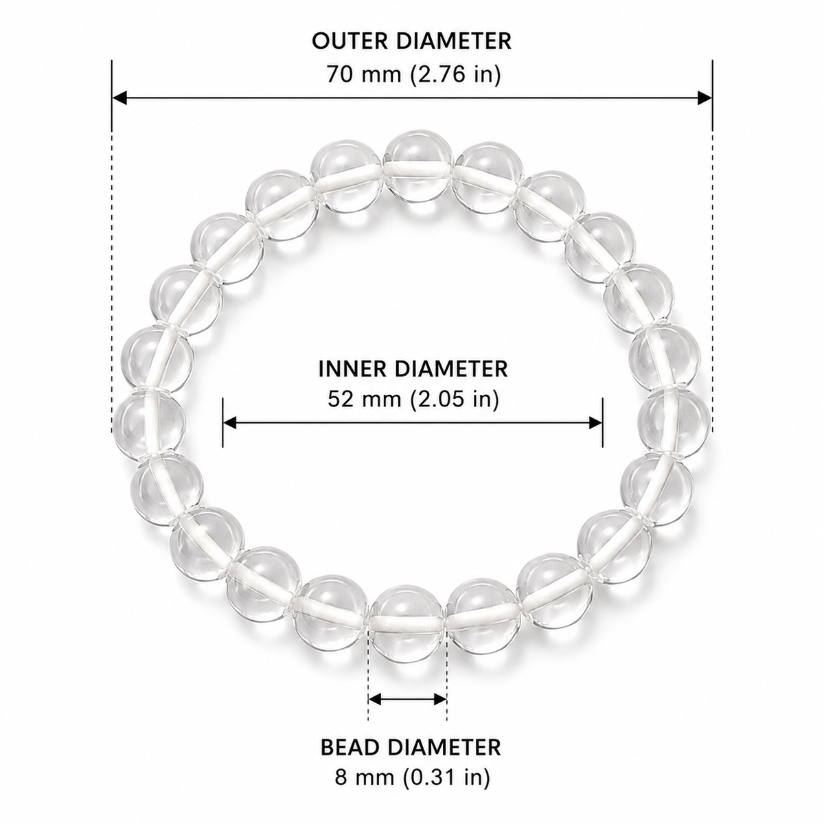 Natural Sphatik Crystal Bracelet