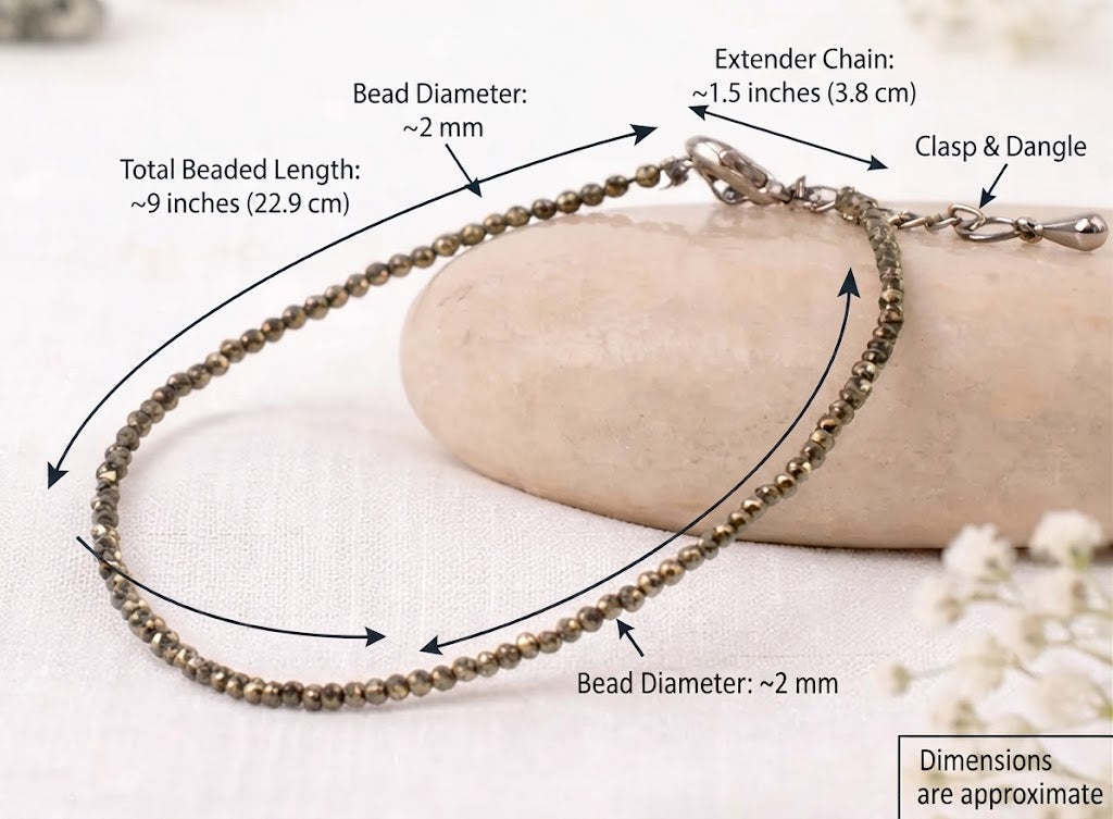 Raw Pyrite Anklet