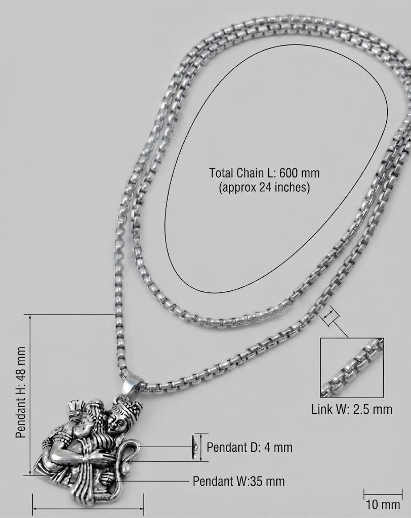 Ram Hanuman Pendant with Chain