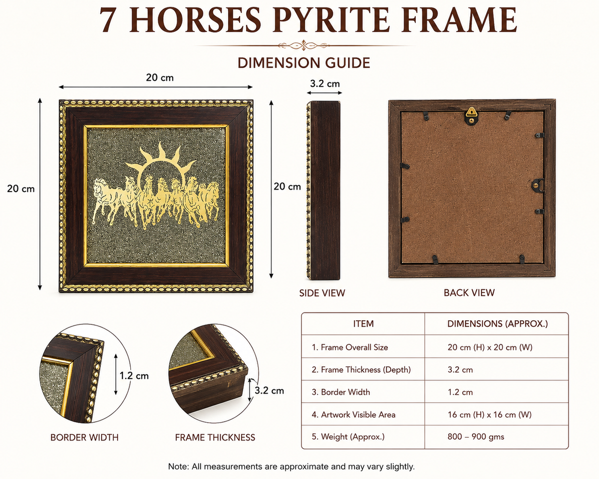 7 Horses Pyrite Frame