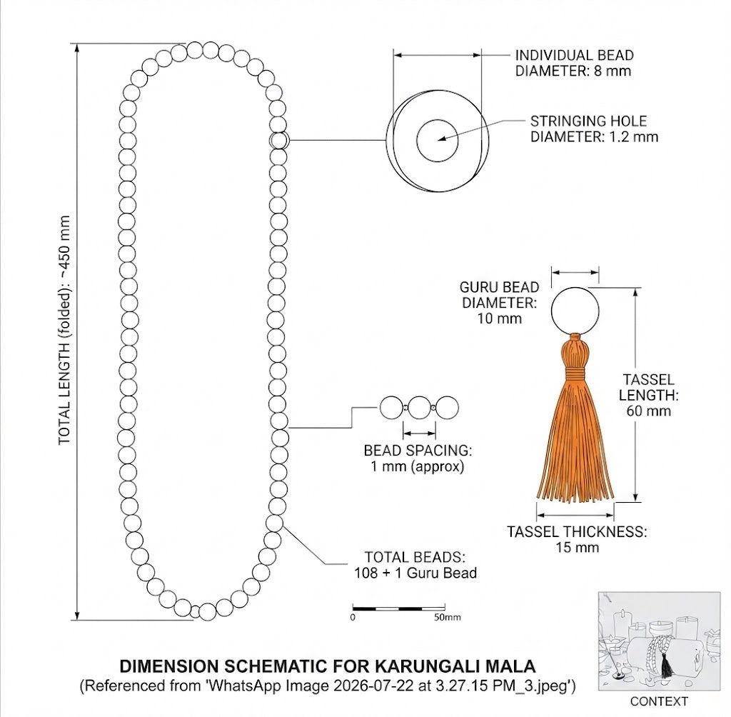 Karungali Mala – 108 Beads
