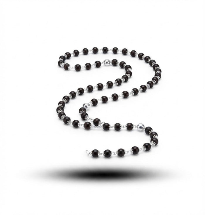 Silver coated Karungali Mala